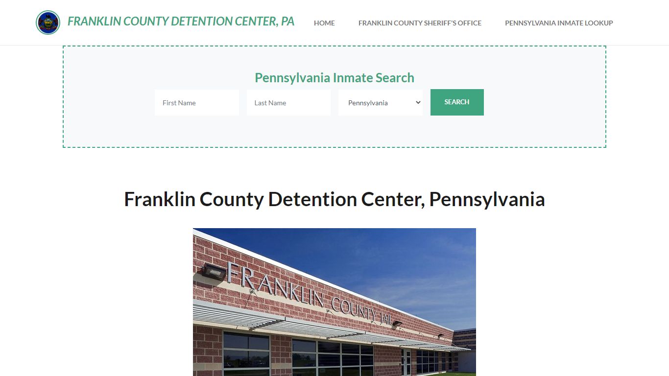 Franklin County Detention Center, PA Inmate Roster, Offender Search